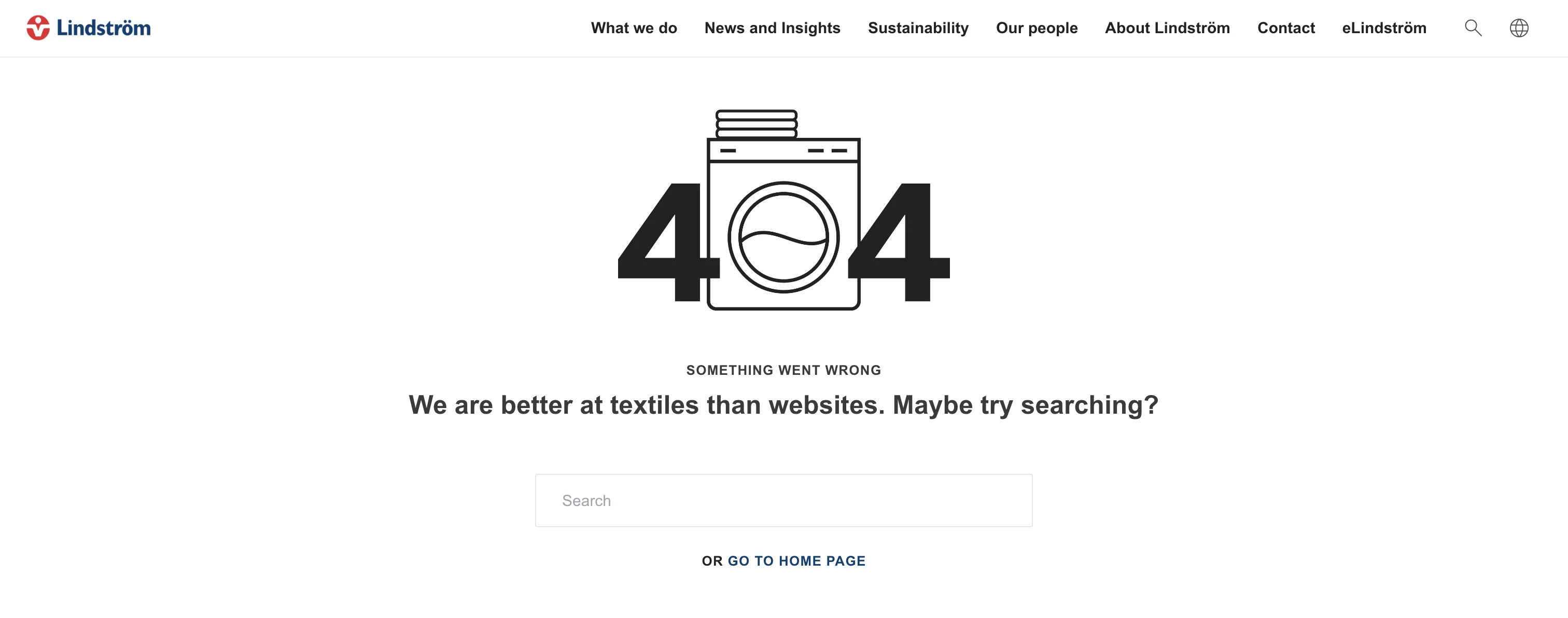 Lindstrom site settings - 404 page