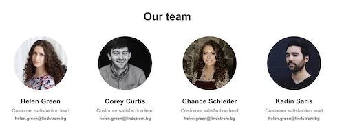 Country site team block