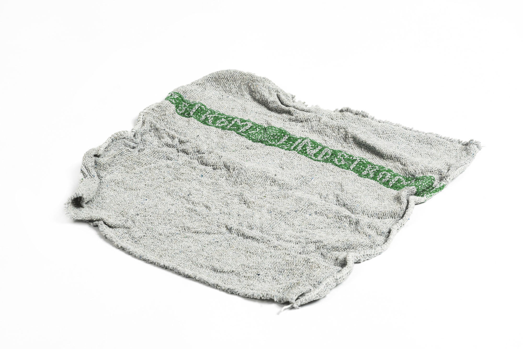 soiled green industrial cleaning cloth
